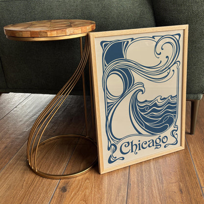 Art Nouveau Chicago Travel Poster
