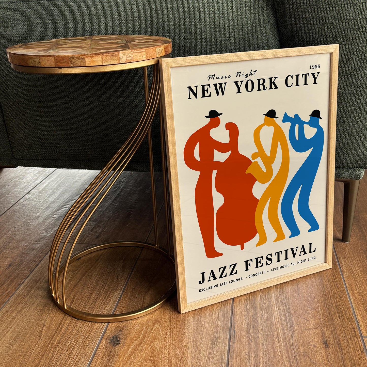 New York City Jazz Festival Poster - Retro Music Wall Art Print