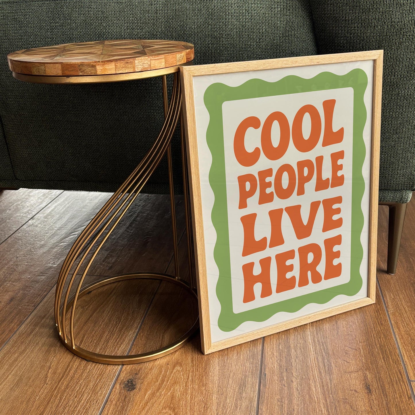 Cool People Live Here Poster - Retro Wall Art