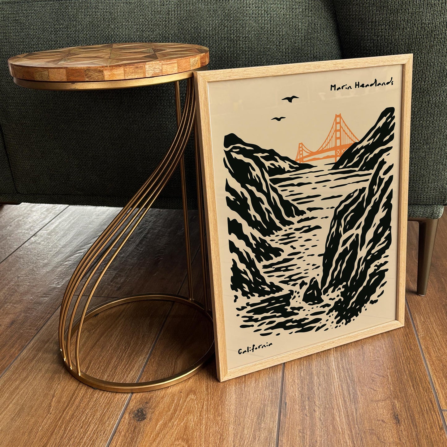 Marin Headlands Cliff California Poster
