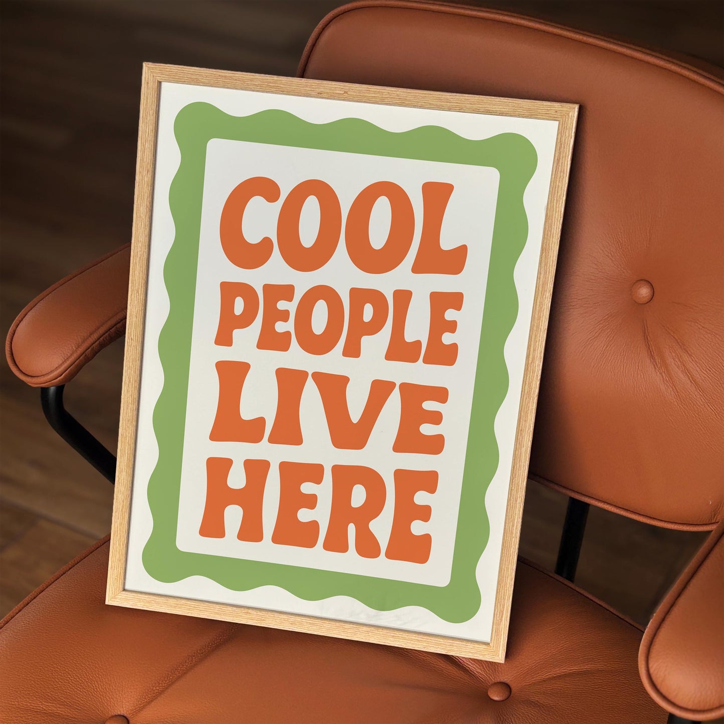 Cool People Live Here Poster - Retro Wall Art