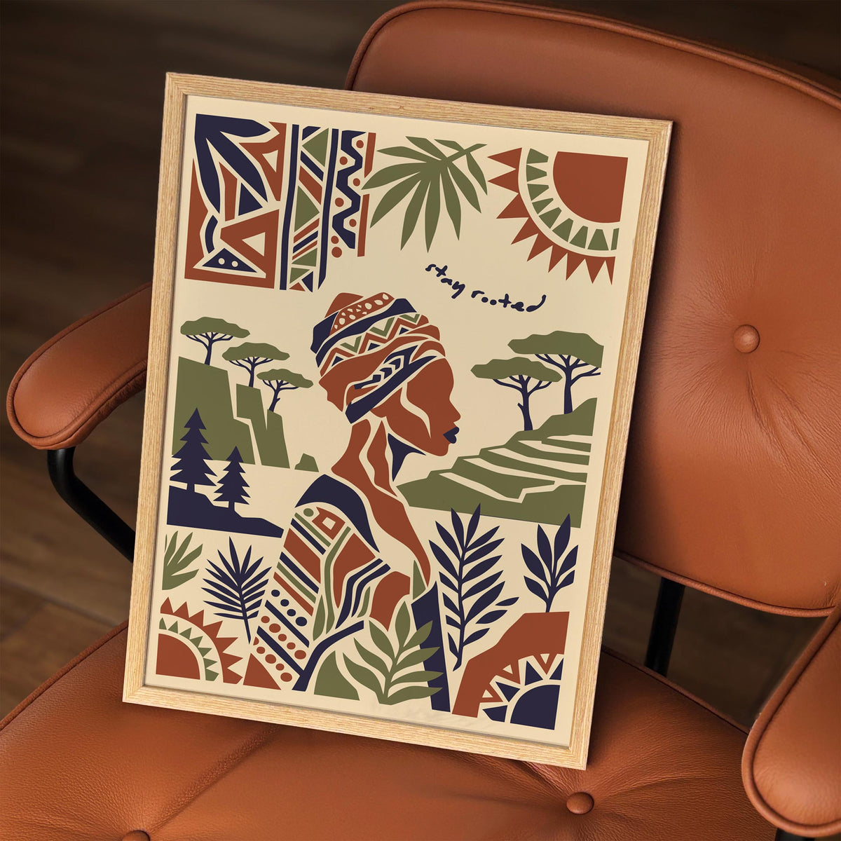 Stay Rooted Afrohemian Poster
