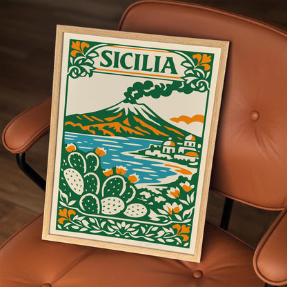 Sicilia Landscape Travel Wall Art Print 2026