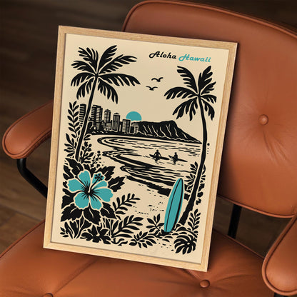 Hawaii Aloha Travel Poster