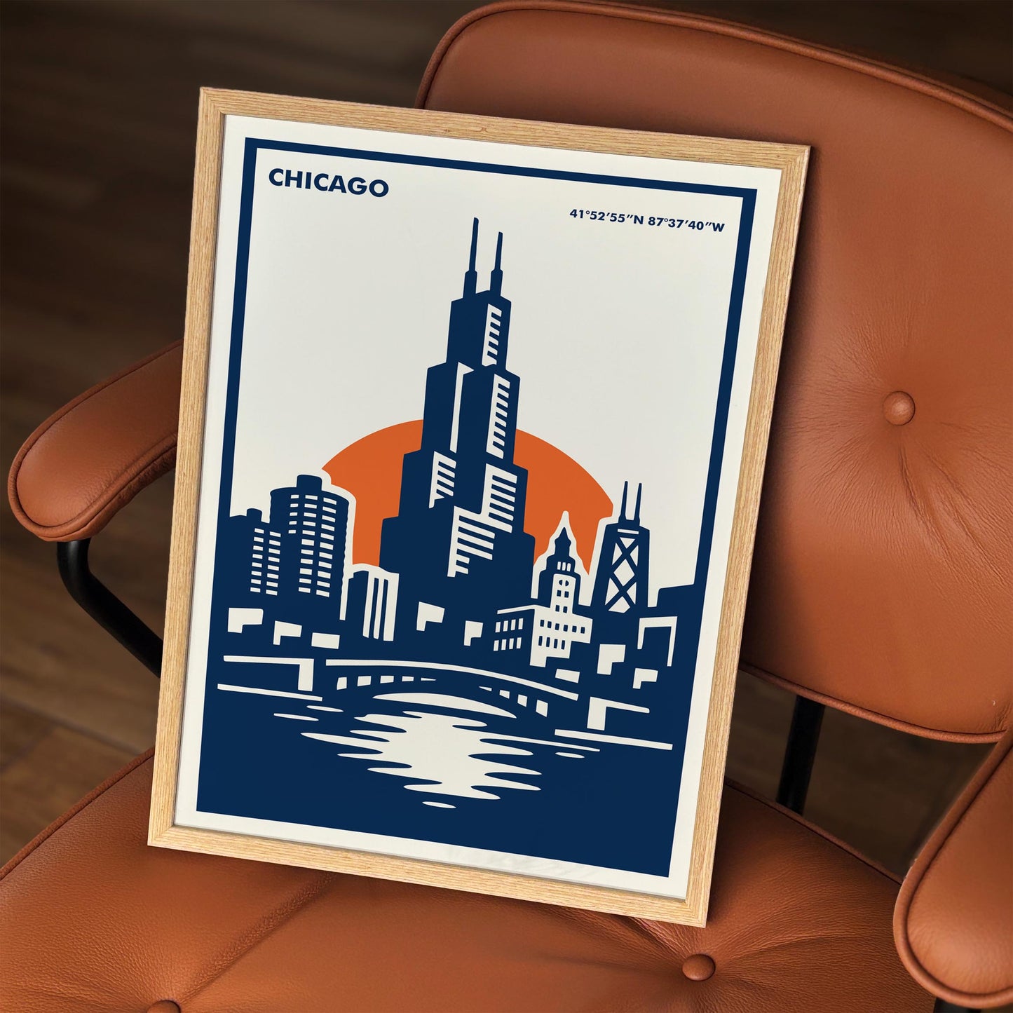 Chicago Modern Travel Poster
