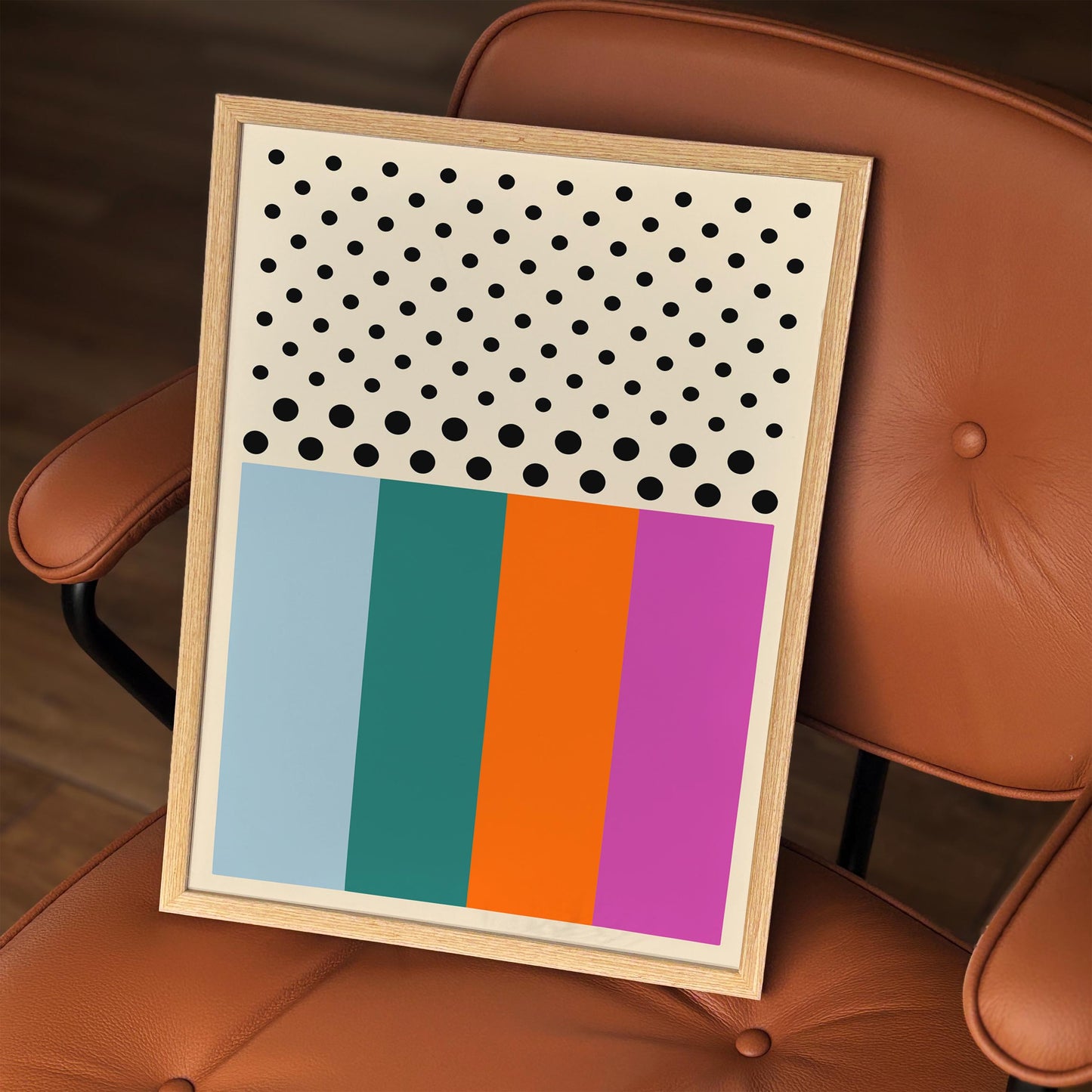 Mid Century Modern Abstract Poster - Colorful Retro Wall Art