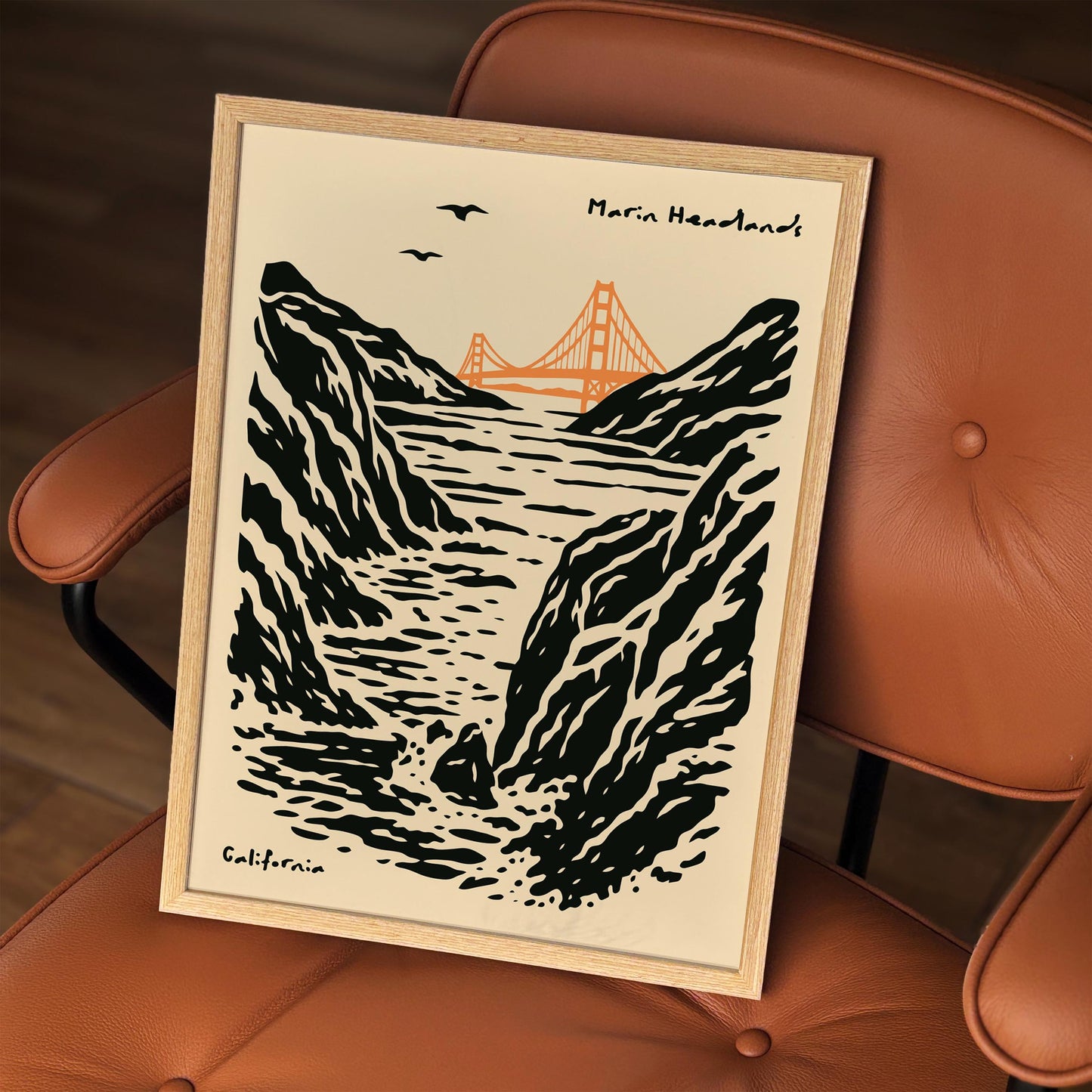 Marin Headlands Cliff California Poster