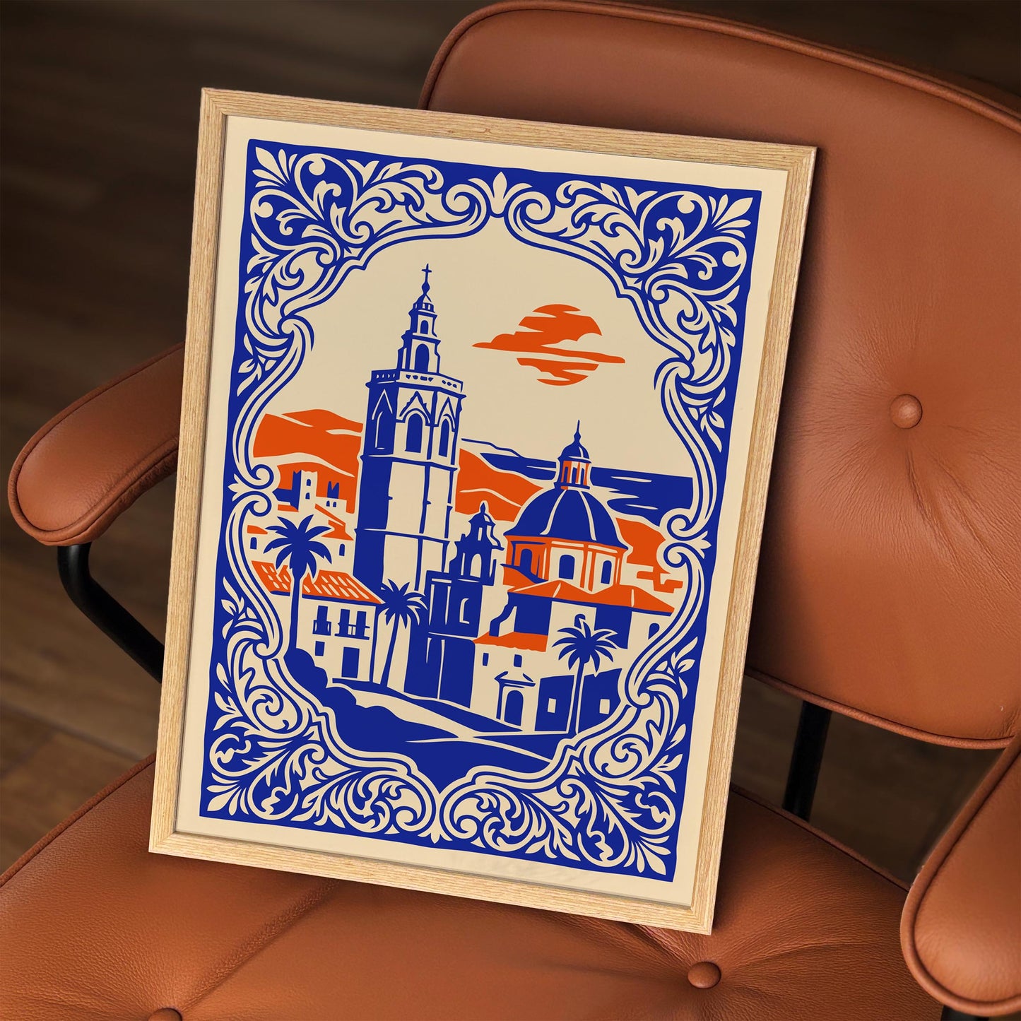 Valencia Travel Cityscape Poster