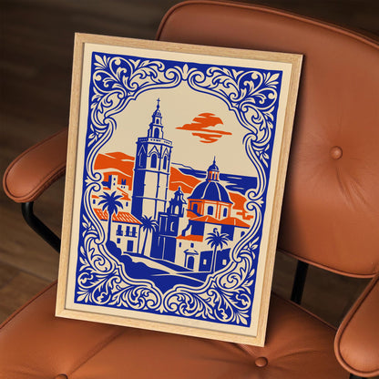 Valencia Travel Cityscape Poster