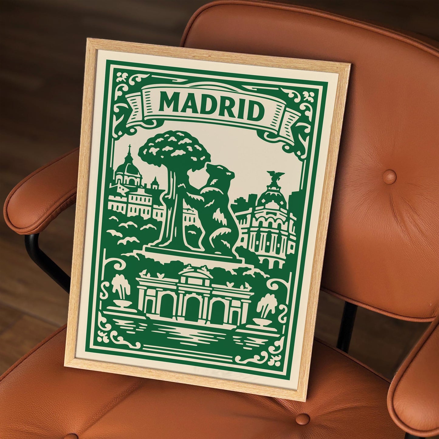 Madrid Botanical Travel Poster