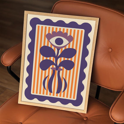 Evil Eye Flower Vase Poster