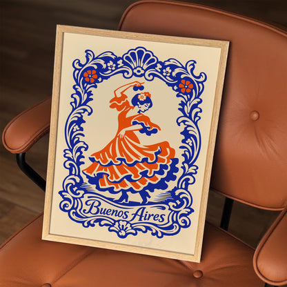 Buenos Aires Flamenco Dance Print - Argentina Wall Art