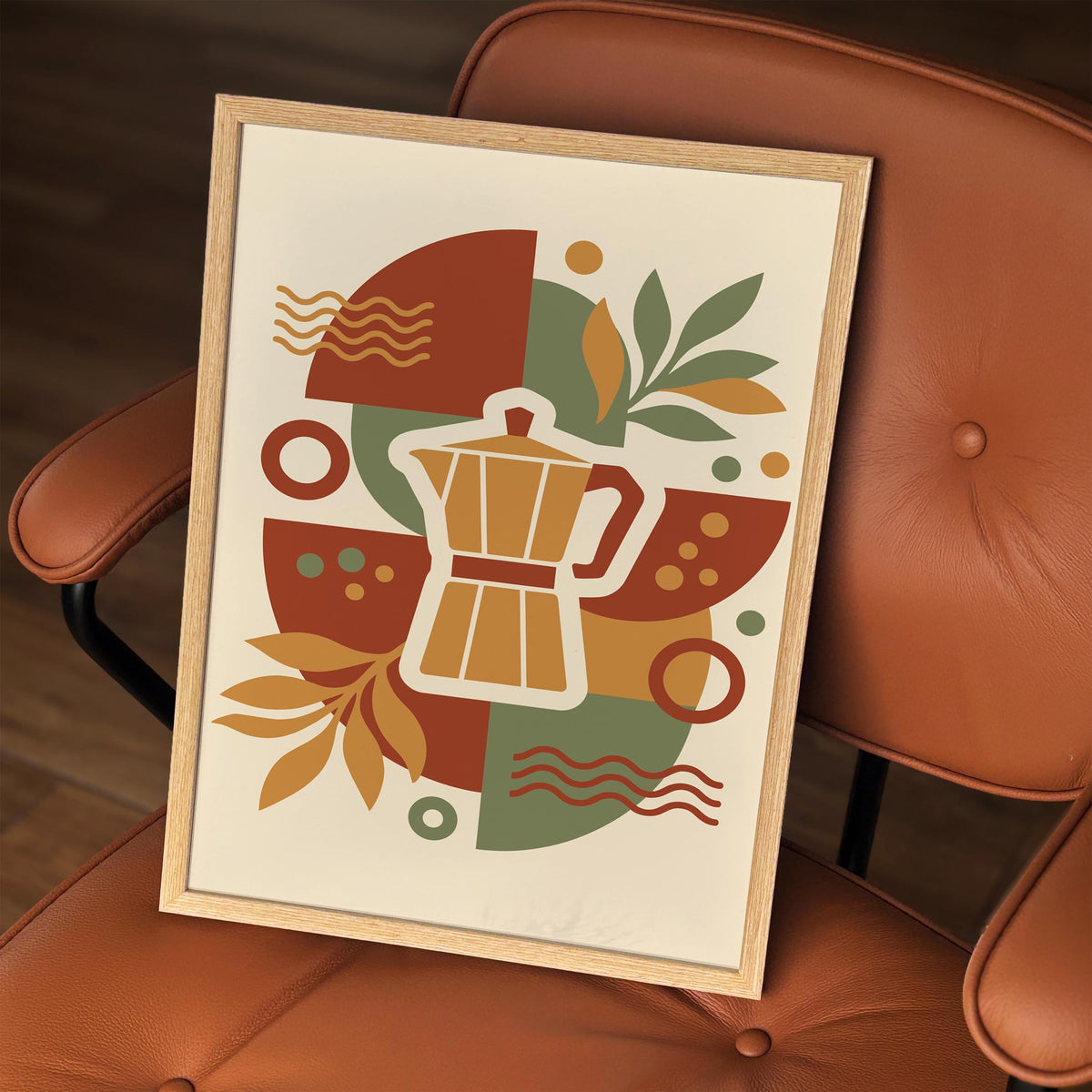 Moka Pot Coffee Art Poster