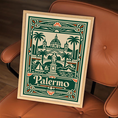 Palermo Art Deco Travel Poster – Wall Art Print