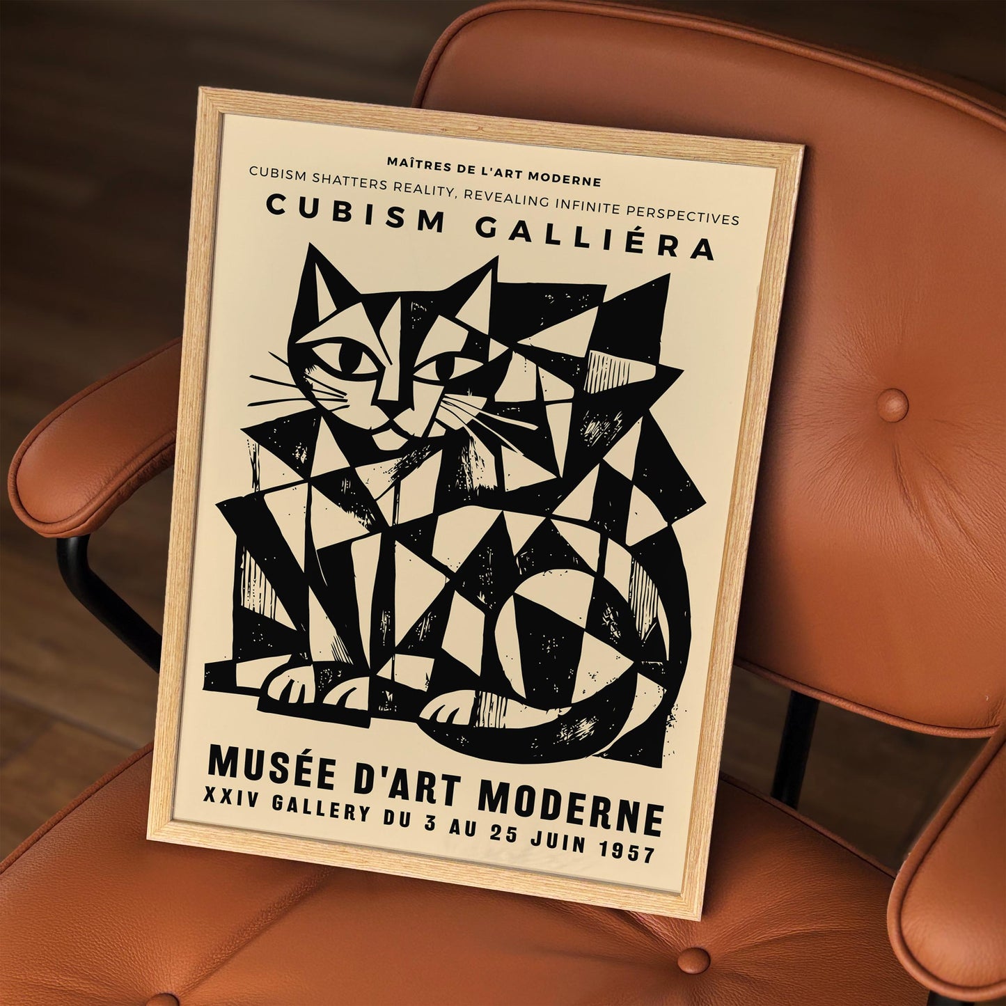 Cubism Galliera Exhibition Poster – Modern Art Print