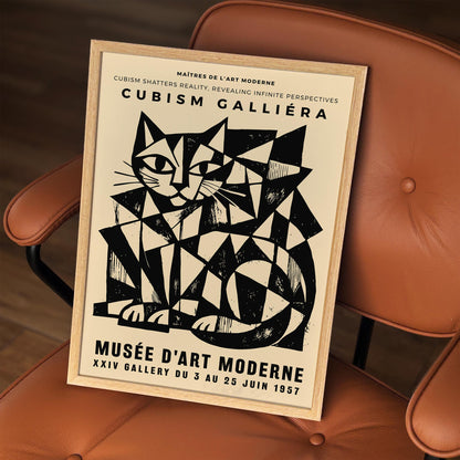 Cubism Galliera Exhibition Poster – Modern Art Print