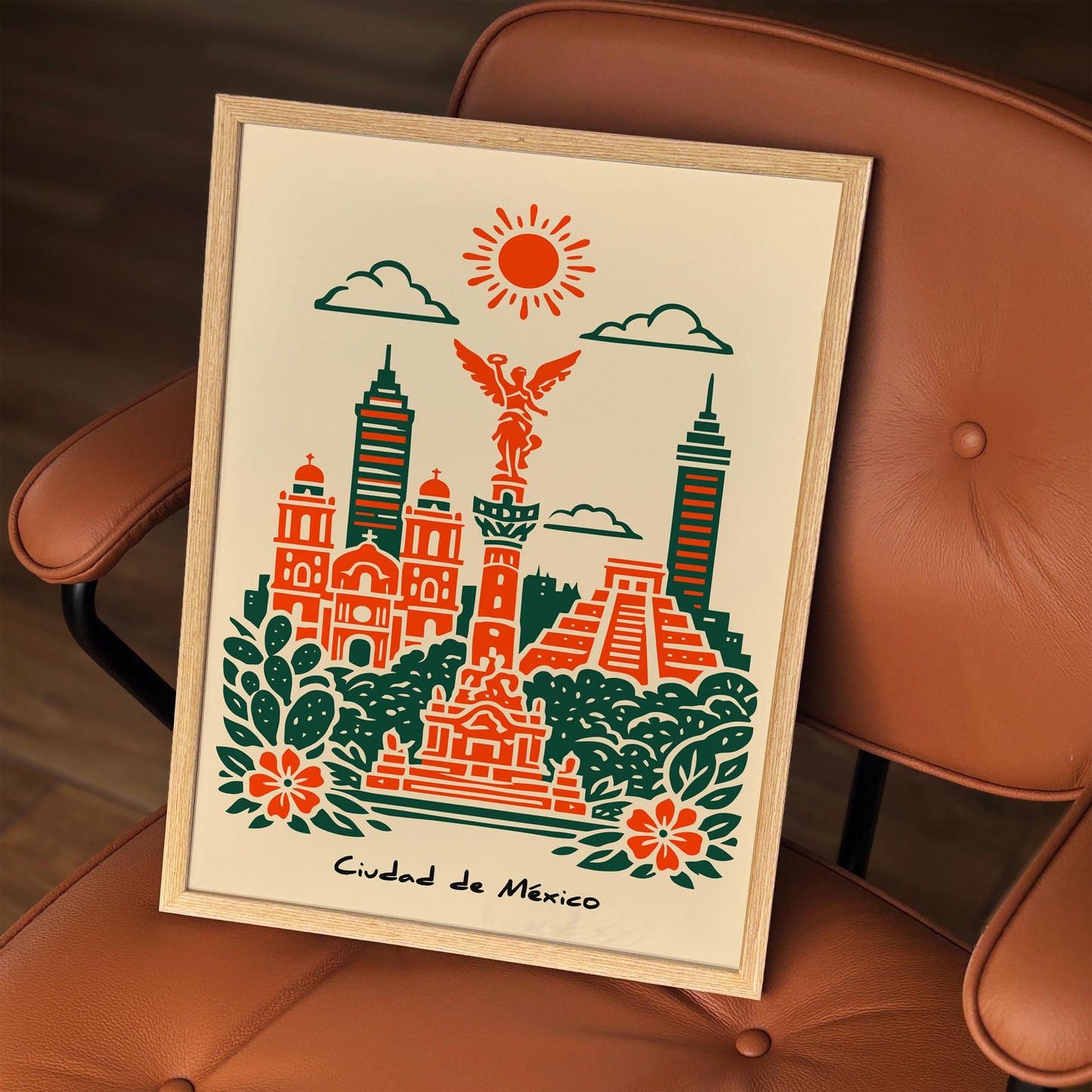 Ciudad de Mexico Travel Poster Print