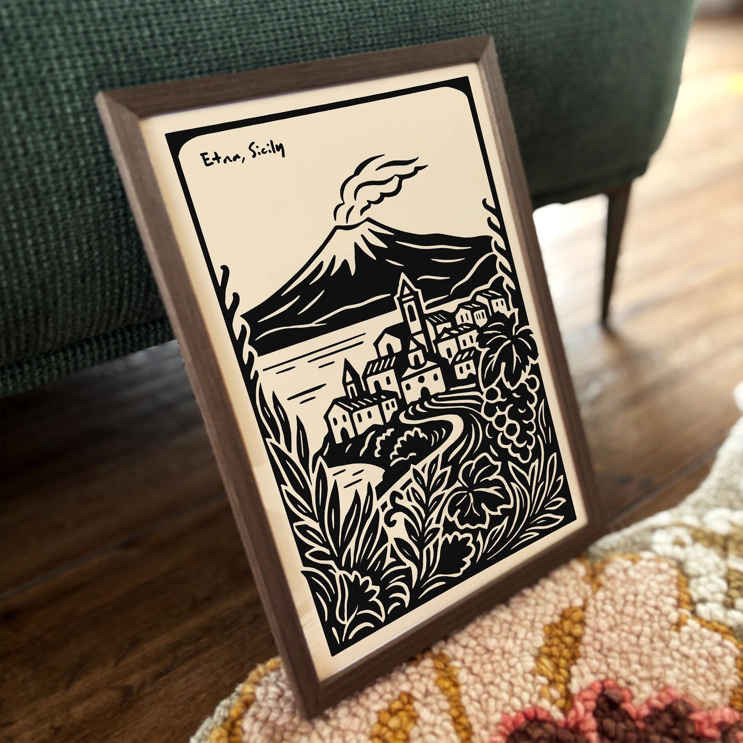 Etna Sicily Poster - Italian Landscape Wall Art