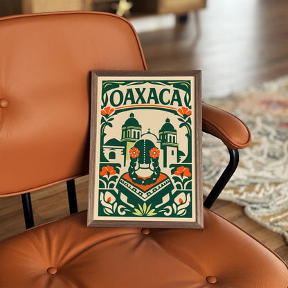Oaxaca Mexico City Wall Art Print 2026 – Travel Poster