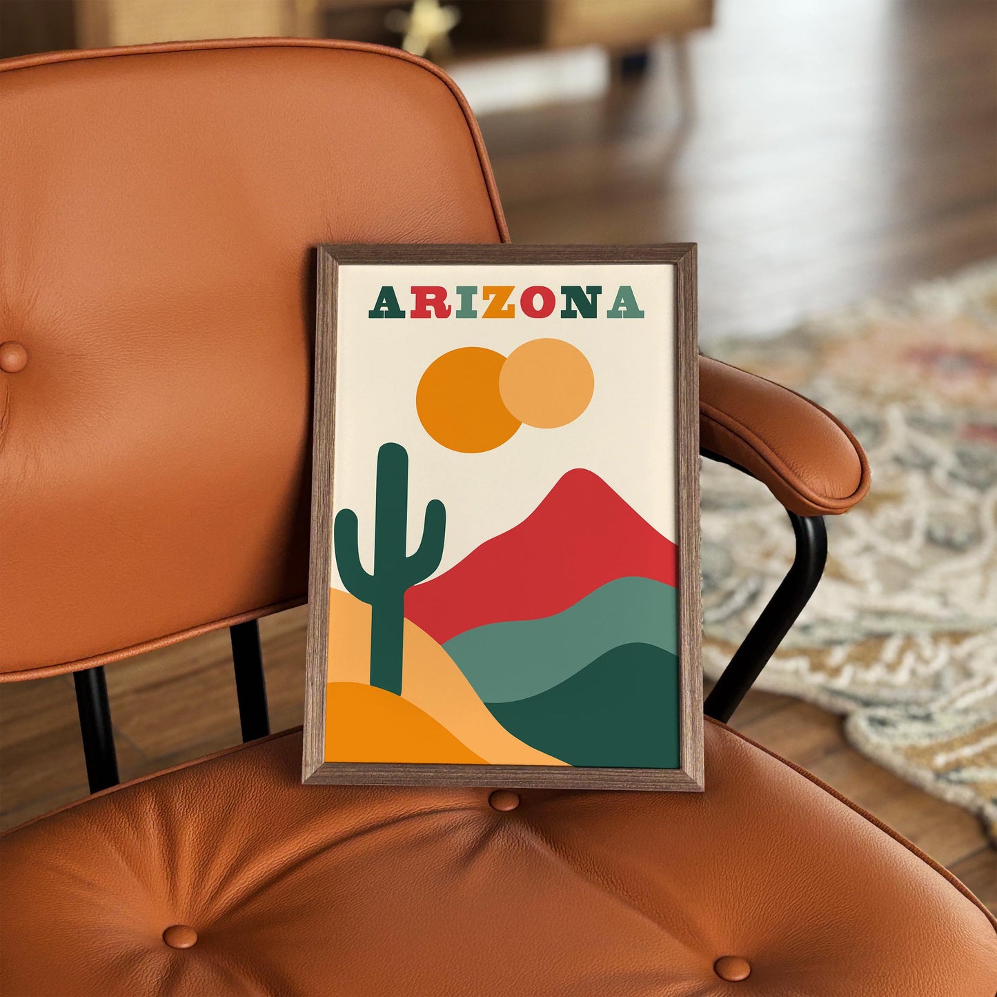 Arizona Travel Poster - Modern Wall Art - Arizona Colorful Gift Idea