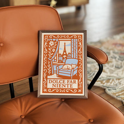Dolce Far Niente in Paris Poster