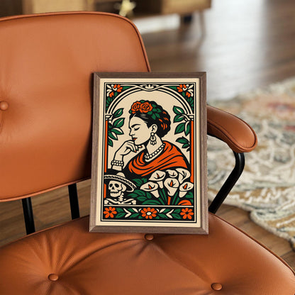 Frida Kahlo Inspired Woman Poster