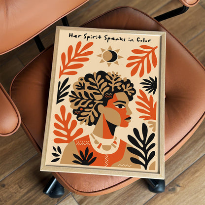 Afrohemian Woman Portrait Quote Poster