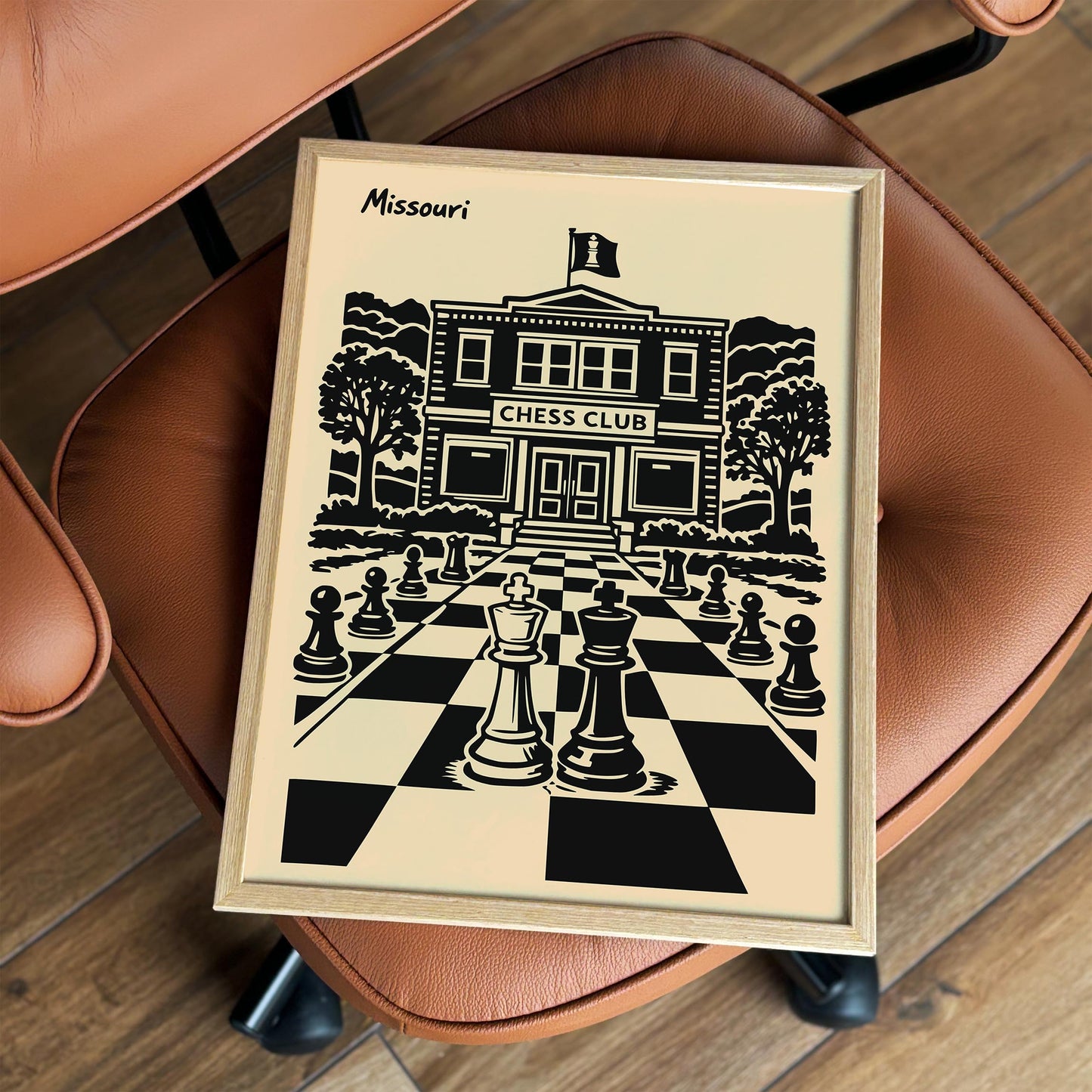 Chess Club Poster, St. Louis, Missouri Print