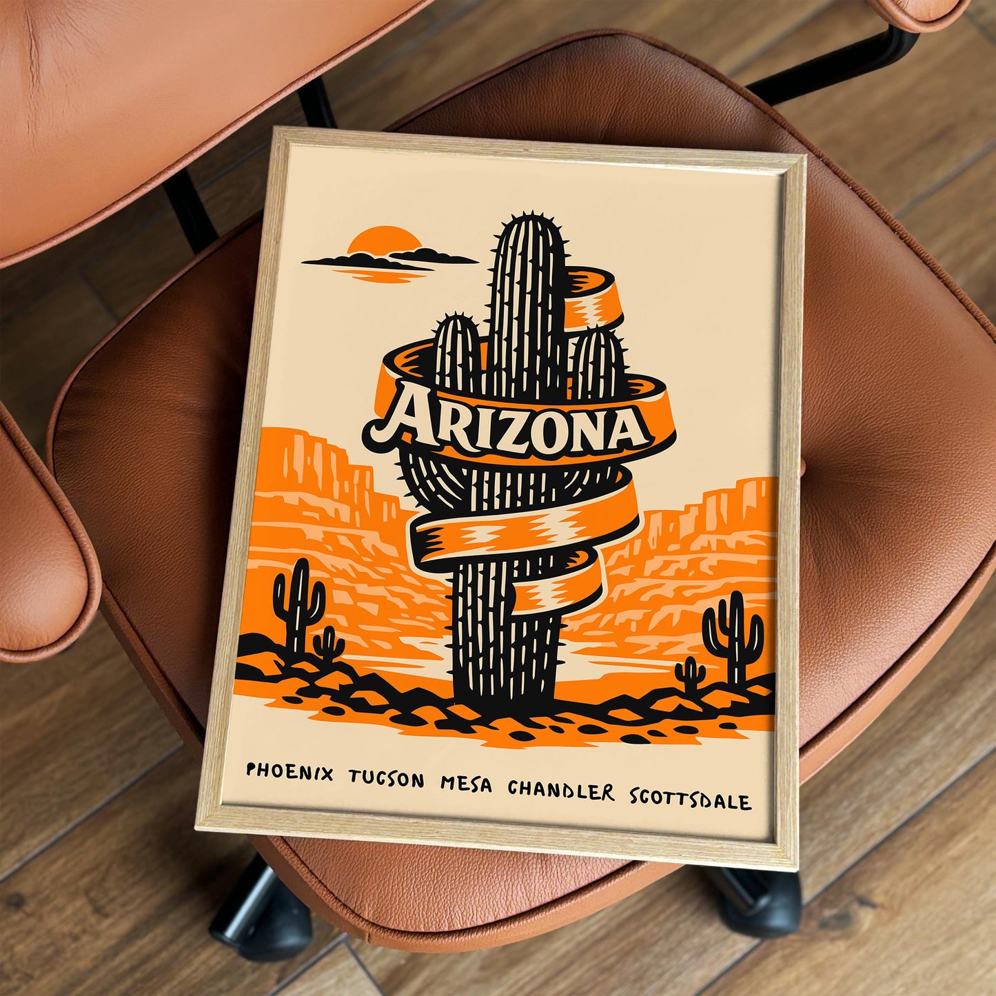 Arizona Saguaro Cactus Poster – Desert Wall Art
