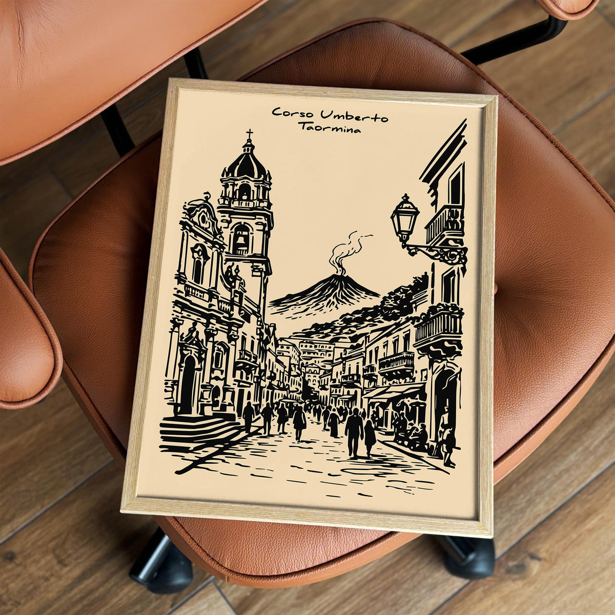 Corso Umberto Taormina Sicily Poster