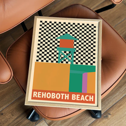 Rehoboth Beach Poster - Retro Travel Wall Art Print