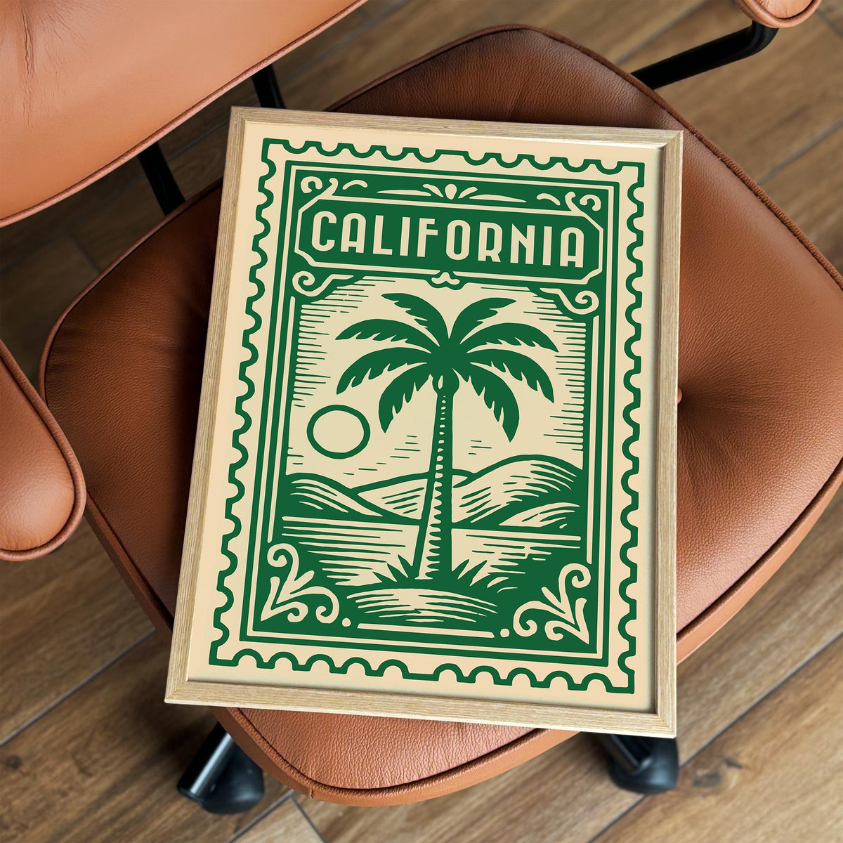 California Green Travel Poster