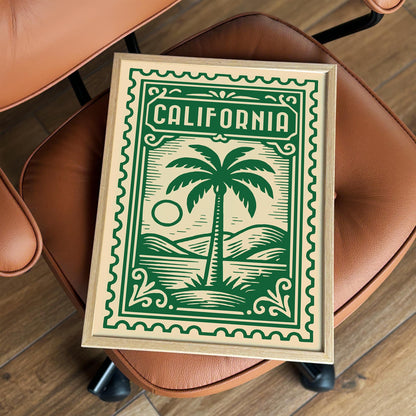 California Green Travel Poster