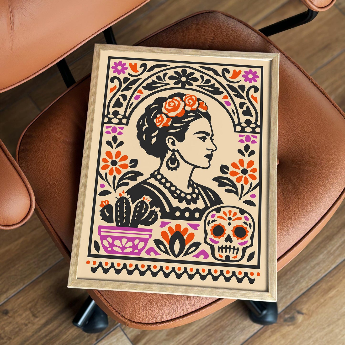 Frida Kahlo Inspired Wall Art Print – Mexican Art Poster