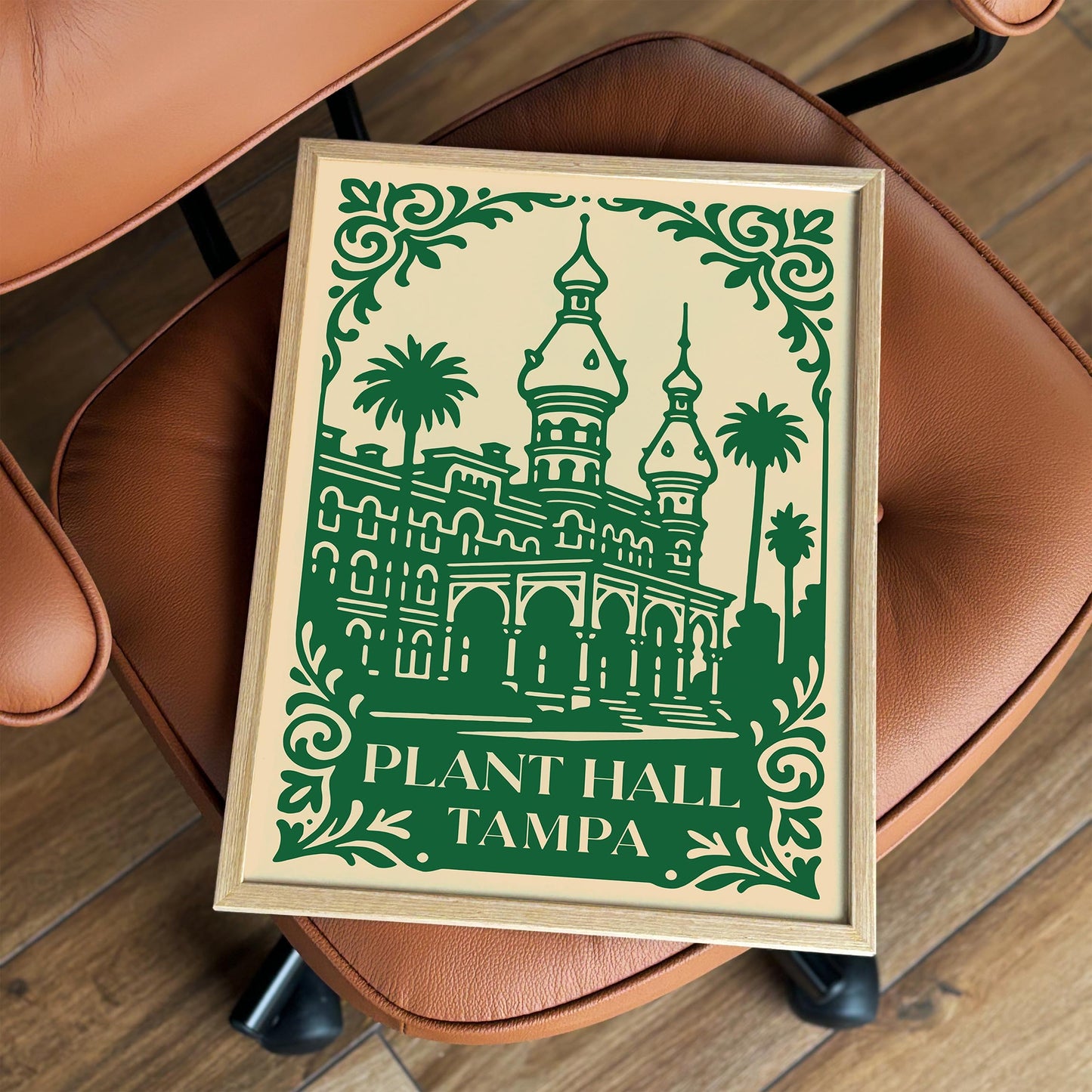 Plant Hall Tampa Vintage Travel Poster