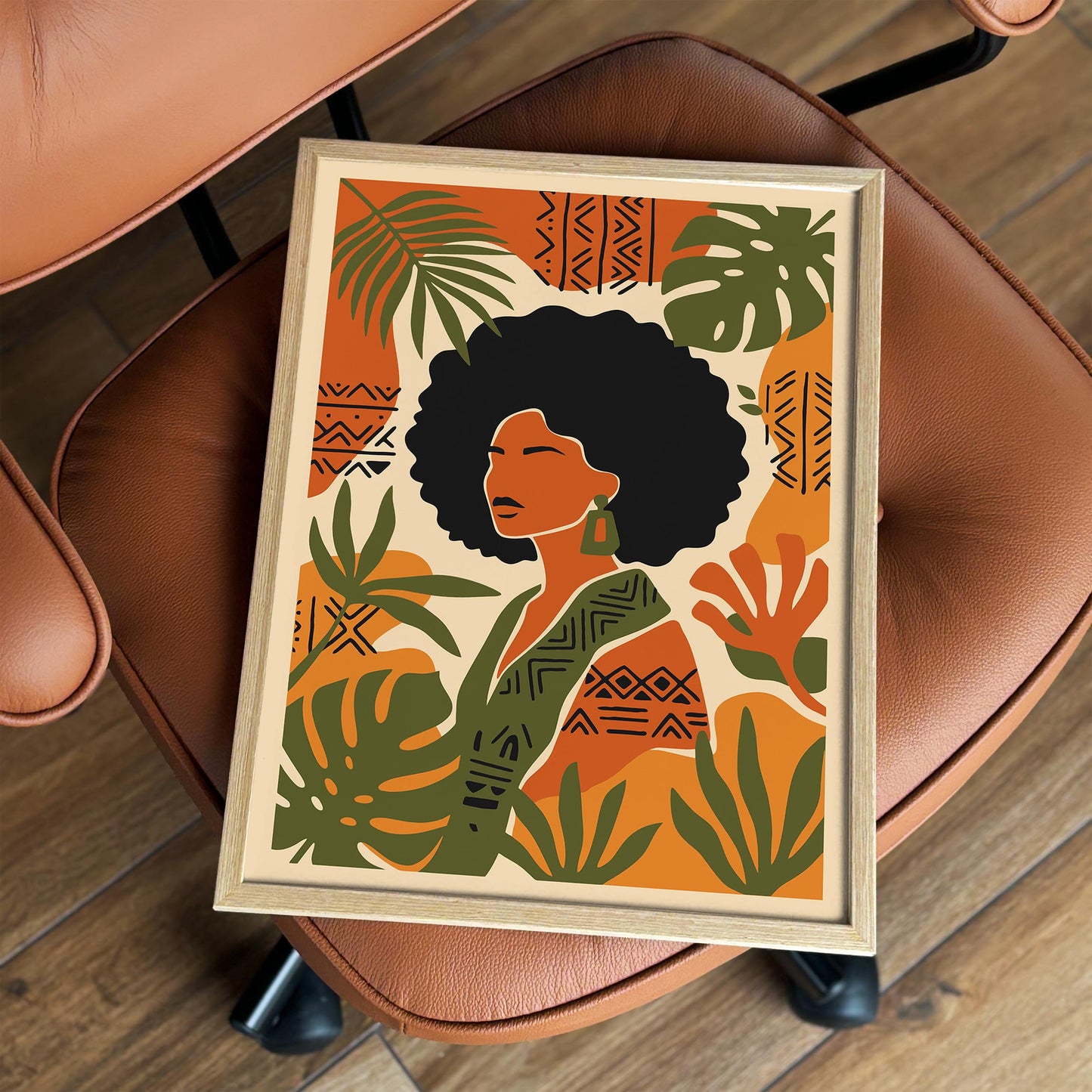 Bohemian Afro Woman Poster