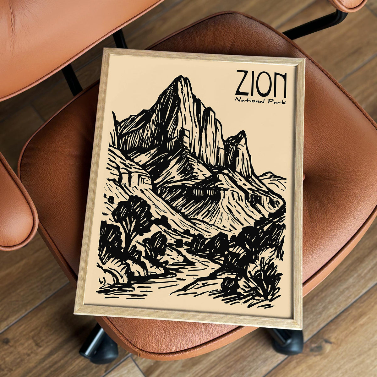 Zion National Park Vintage Travel Poster