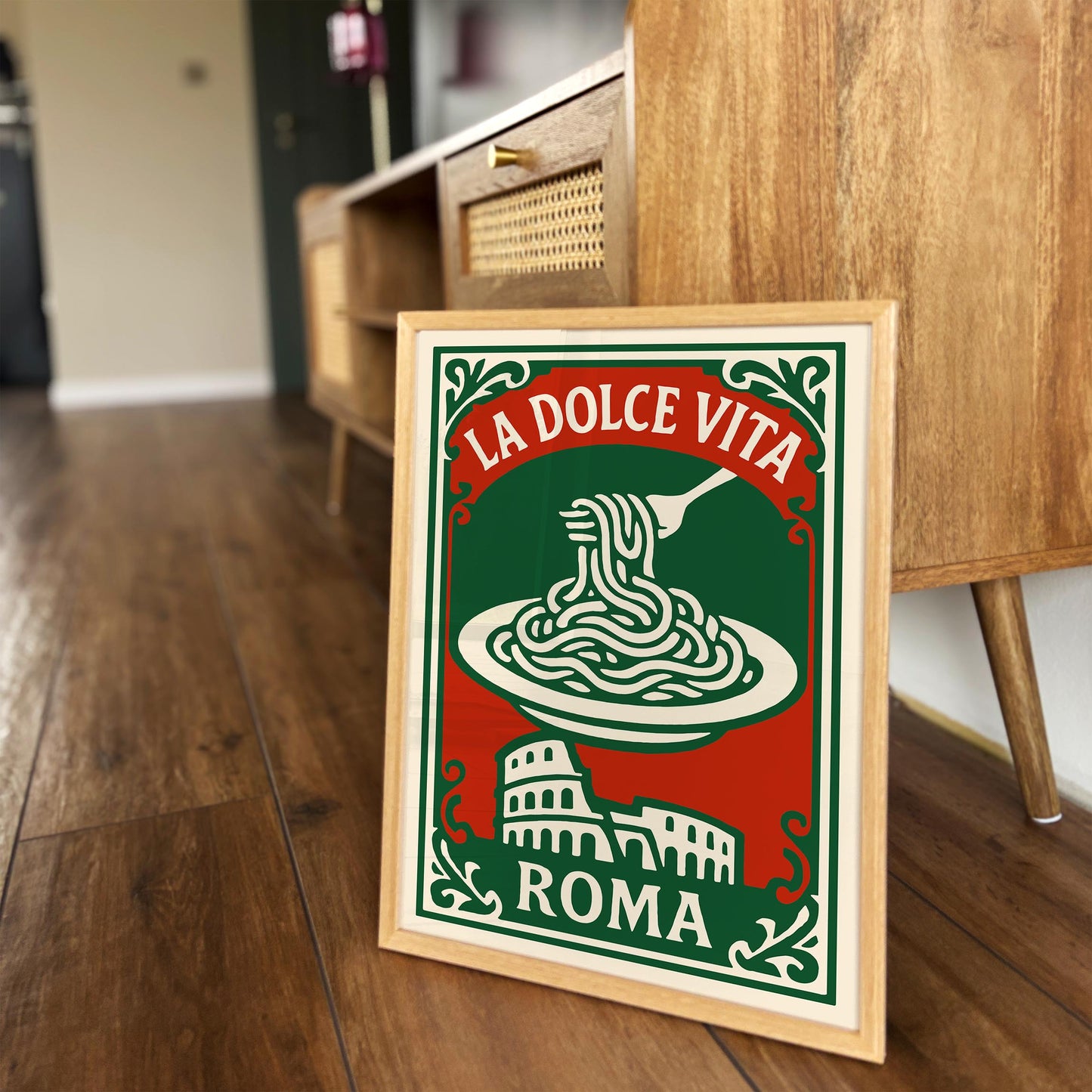 La Dolce Vita Poster - Roma Travel Art Print