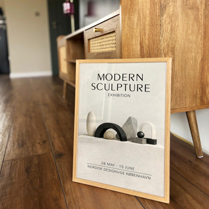 Modern Sculpture Exhibition Copenhagen Poster