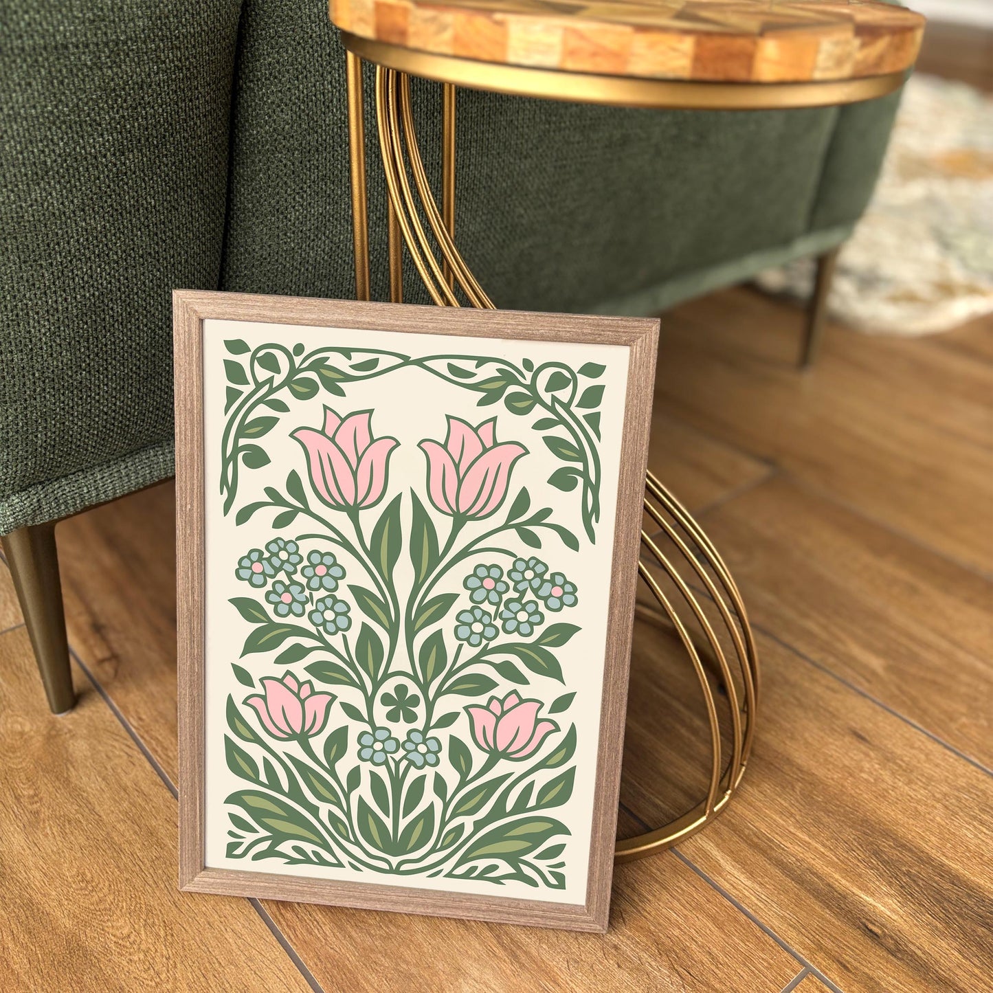 Pastel Artistic Flowers Wall Art Print – Floral Botanical Poster