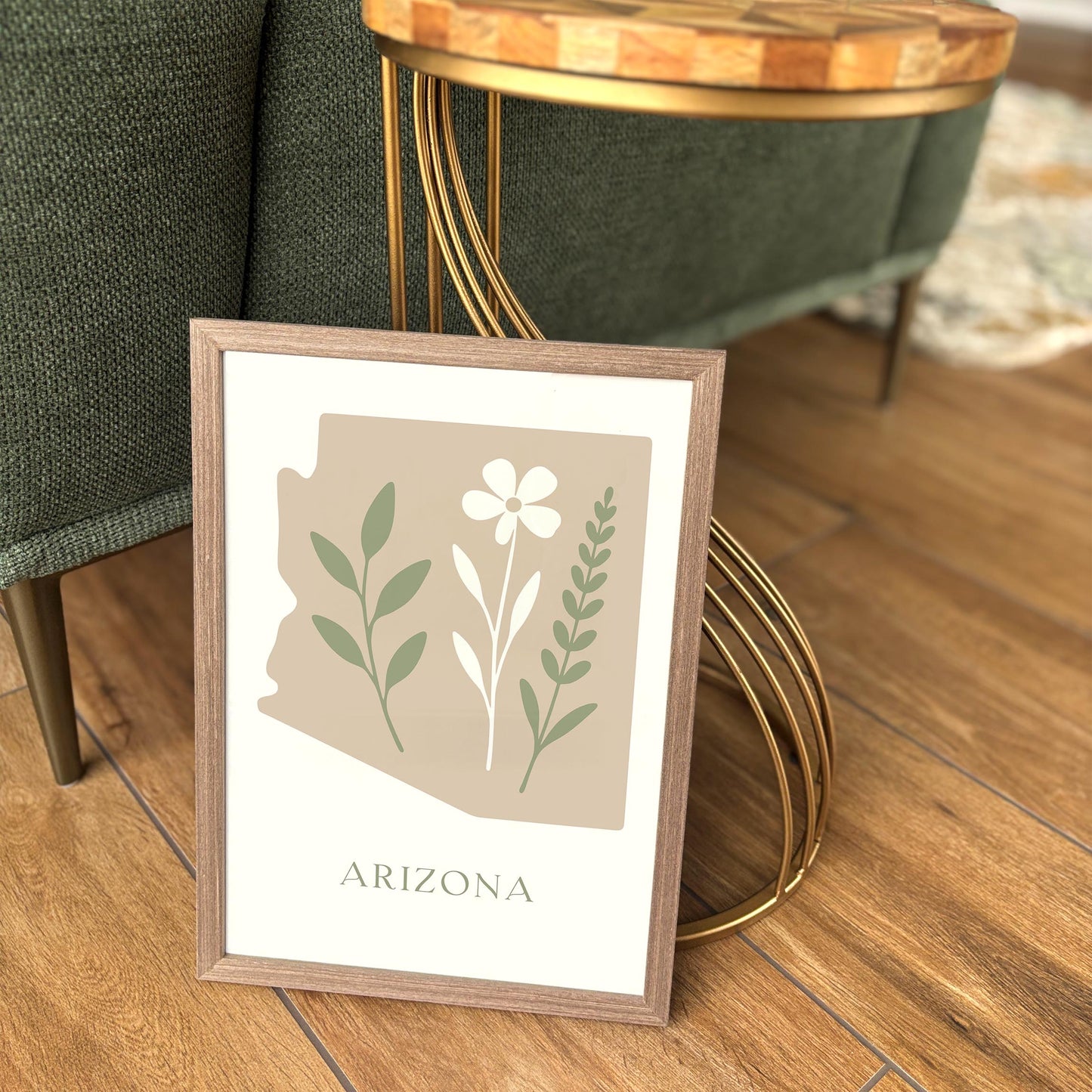 Minimalist Arizona Poster - Neutral Tones Home Decor
