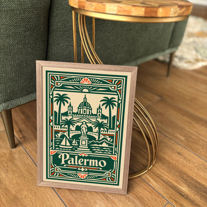 Palermo Art Deco Travel Poster – Wall Art Print