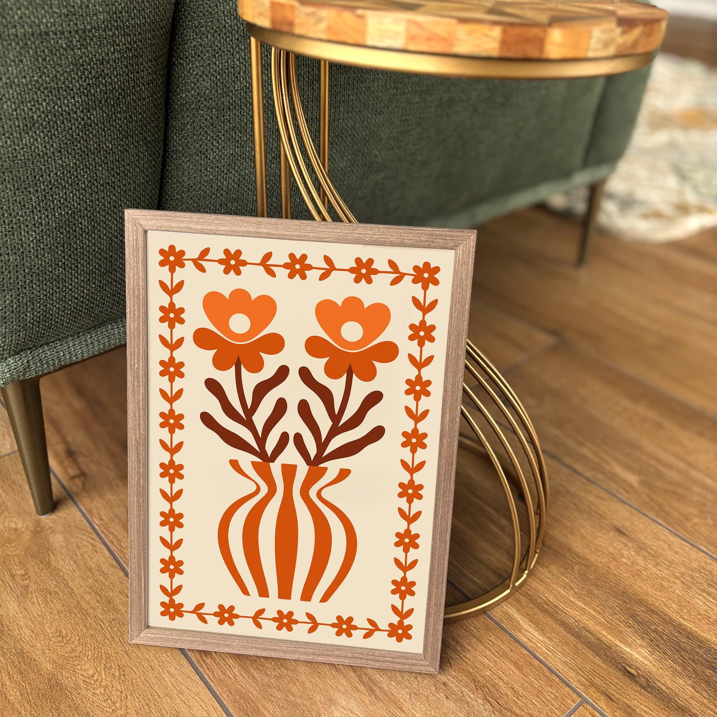 Retro Flowers Wall Art 2026