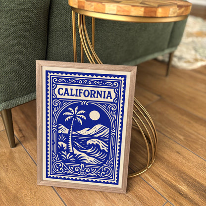 California Blue Travel Poster