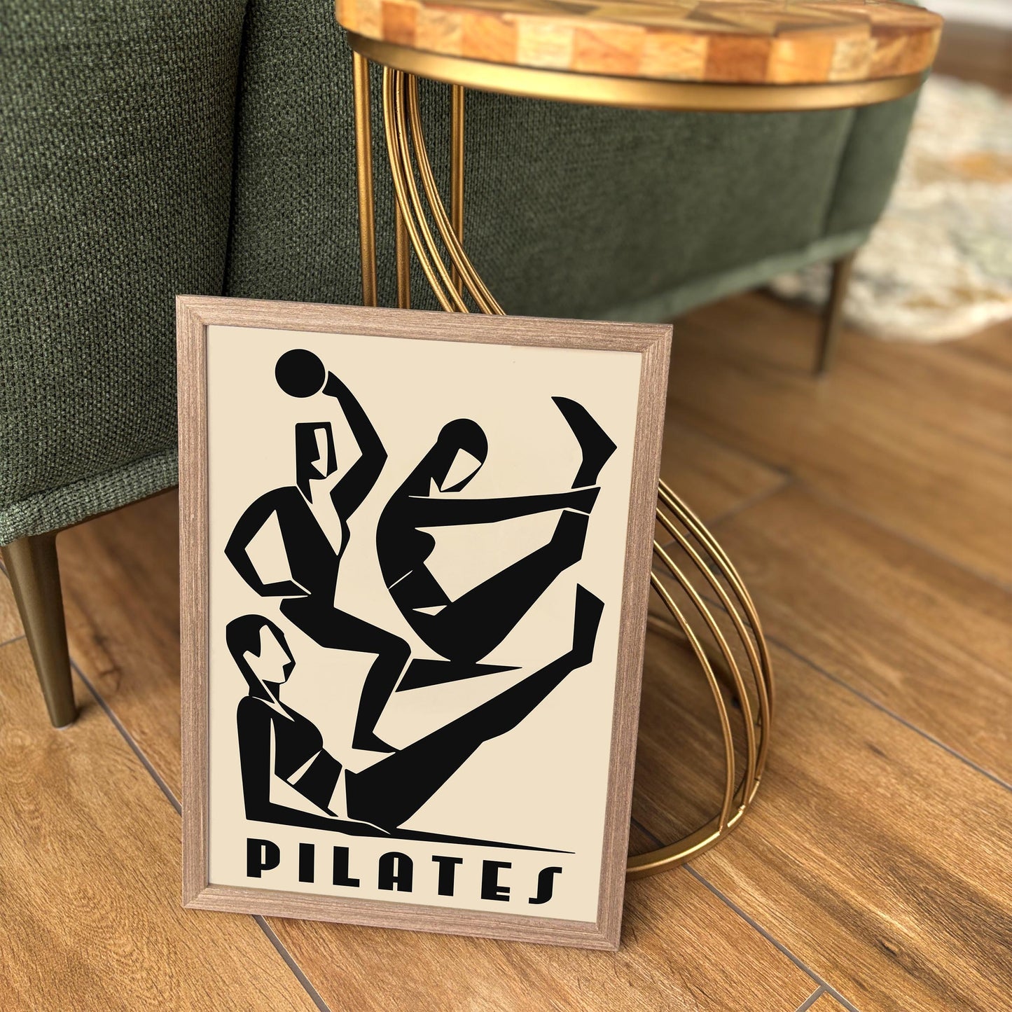 Modern Pilates Poster - Gym Wall Art Decor Print