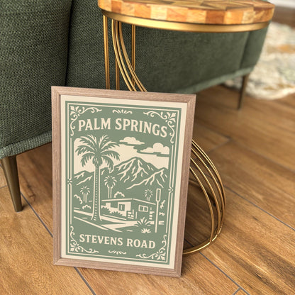 Palm Springs Steven Road California Cityscape Poster