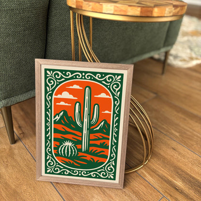 Sonoran Desert Poster - Cacti Plant Wall Art