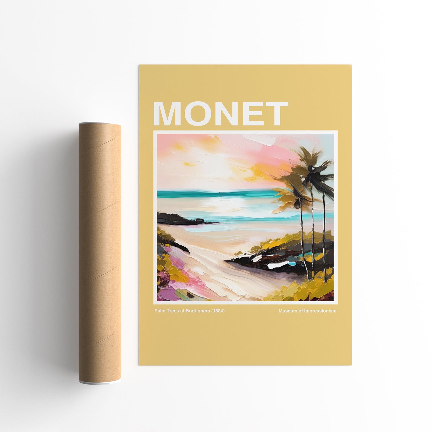 Monet Palm Trees Poster