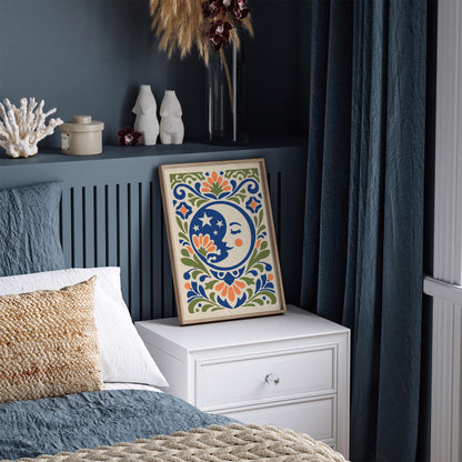 Cute Moon Poster - Kids Room Wall Art