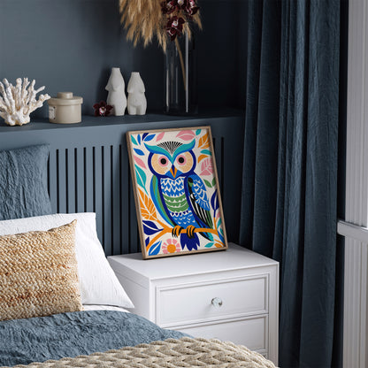 Bohemian Owl Wall Art Eclectic Decor